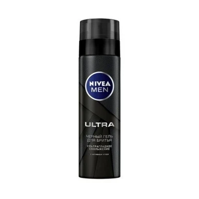 Гель д/бритья Nivea 200мл Ultra чёрный