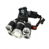 Фонарь налобный аккумуляторный 5LED, 4 режима, фокусировка, USB, Baizheng SY016-5