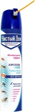 Средство инсектицидное Чистый дом 600мл аэрозоль Универсальная защита