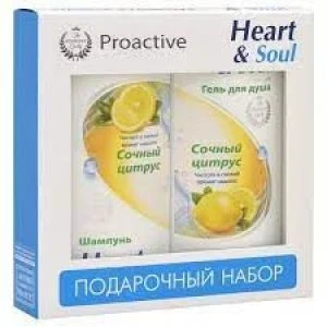 Набор подарочный Heart & Soul Proactiv Сочный цитрус (гель-скраб д/душа, шампунь)