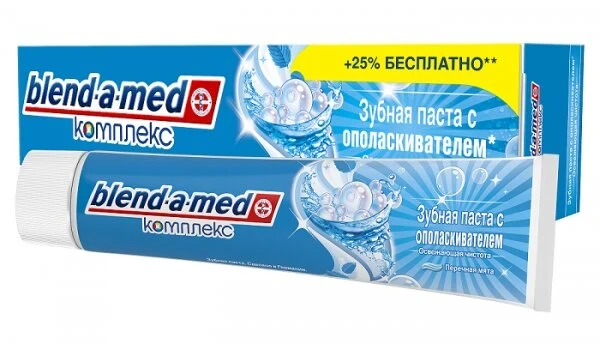 Зубная паста blend-a-med 125мл Комплекс с ополаскивателем перечная мята