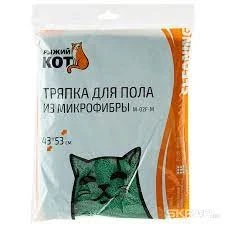 Тряпка д/пола Рыжий кот 43х53см микрофибра