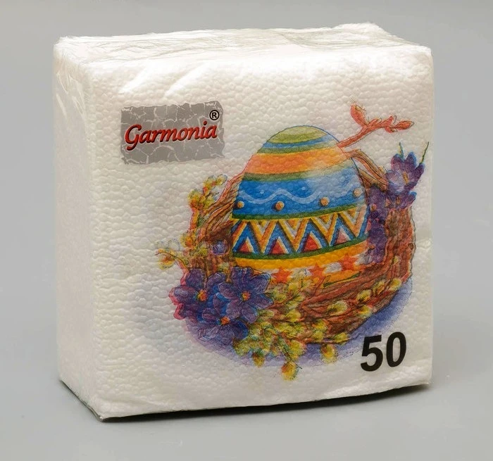 Салфетки Garmonia 50шт однослойные Пасхальные