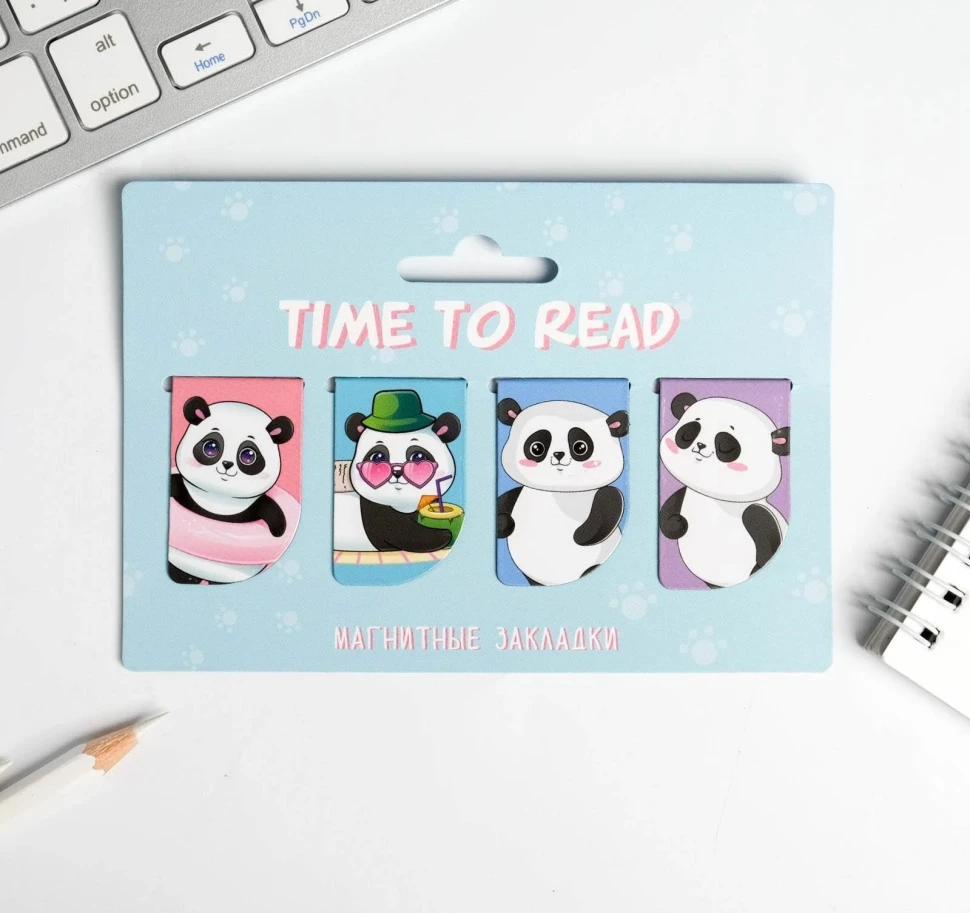 Закладка магнитная Time to read, 4шт