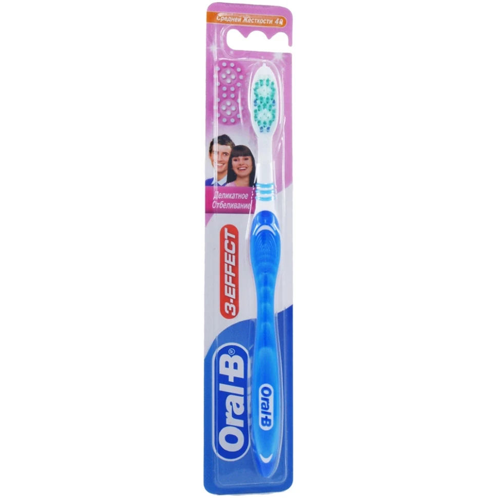 Зубная щетка OraL-B 3Effect Деликатное отбеливание сред.жесткости