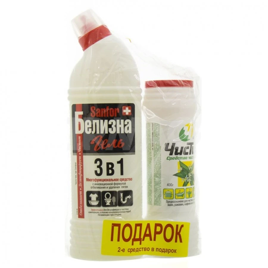 Белизна Sanfor 700г гель 3 в 1 + чист. порошок Чистин 400г 013425