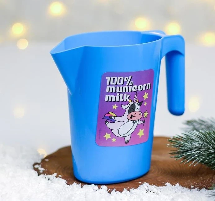 Кувшин-подставка д/молочного пакета 1л 100% municorn milk, единорог