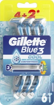 Станок д/бритья однор. Gillette Blue3 Cool 6шт