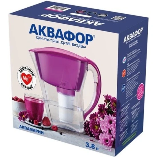 Фильтр-кувшин Аквафор 3,8л Аквамарин, цвет кобальт