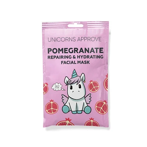 Маска тканевая д/лица Unicorns Approve Восстанавливающая и увлажняющая с экстрактом граната